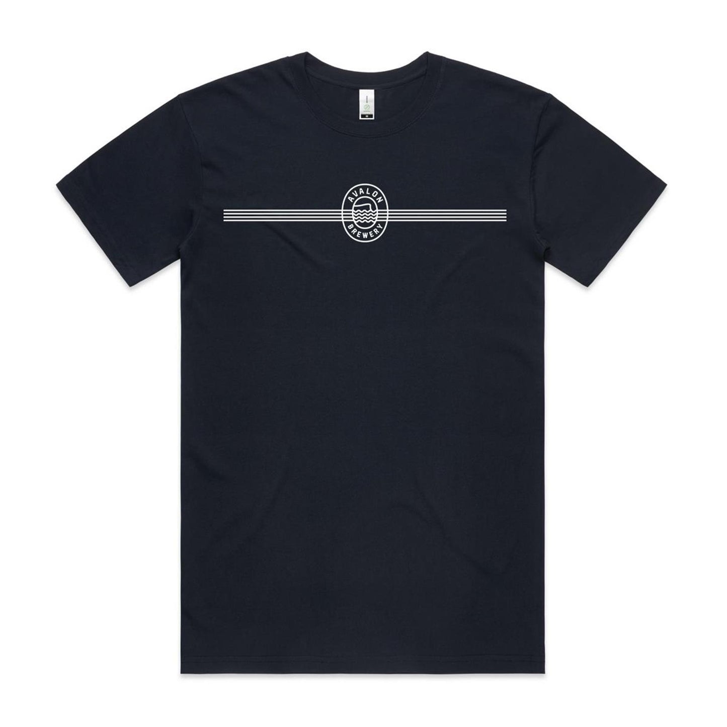 Avalon Brewery Stripe Tee - Navy